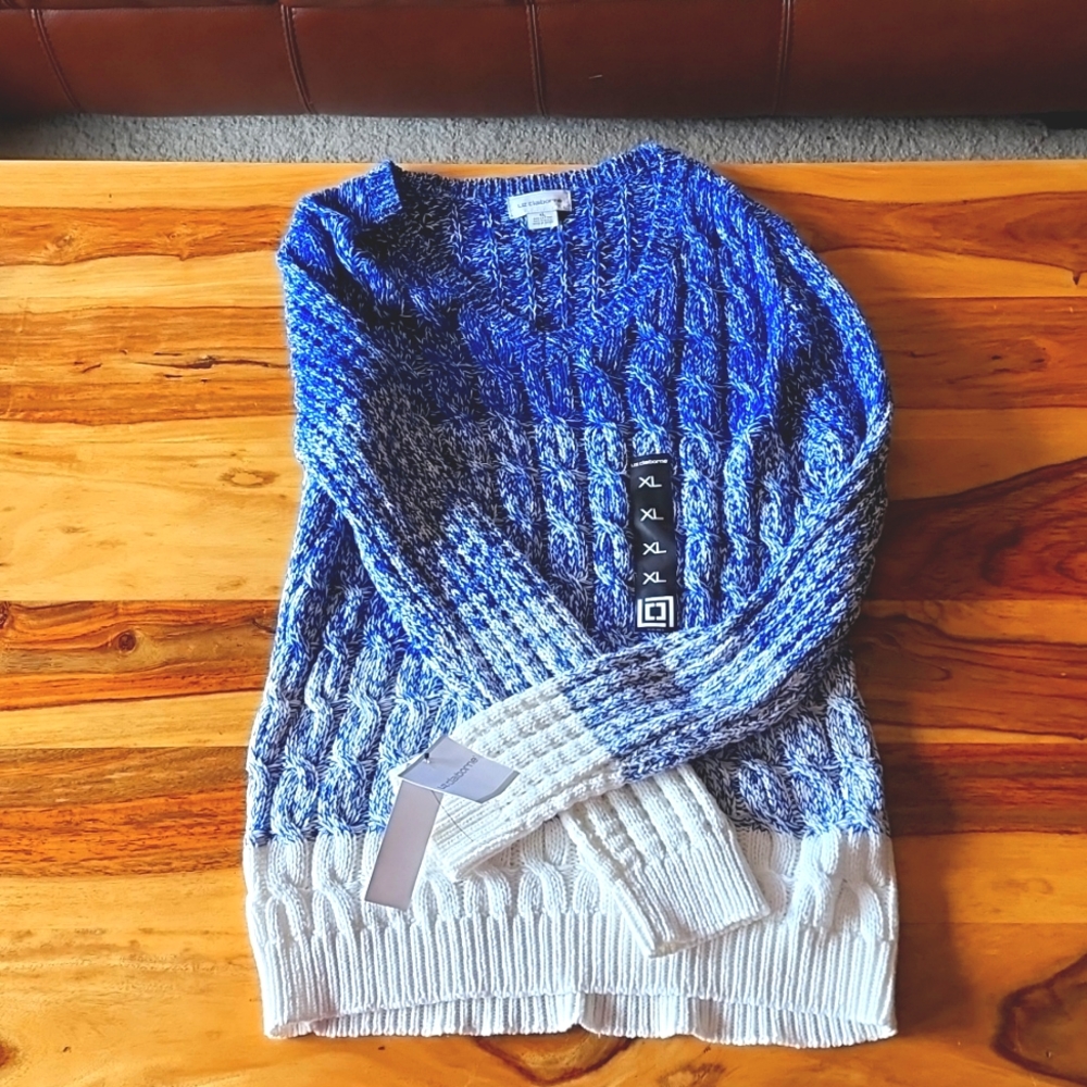 Liz Claiborne Ombre Cable Sweater